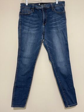 Kut from the Kloth Connie High Rise Ankle Skinny Jeans in Dark Blue, size 14